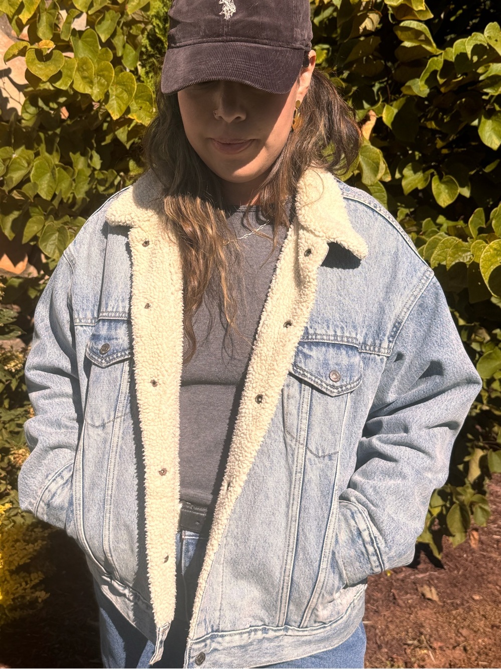 Levi's Light Wash Denim Jacket with Cream Sherpa Lining